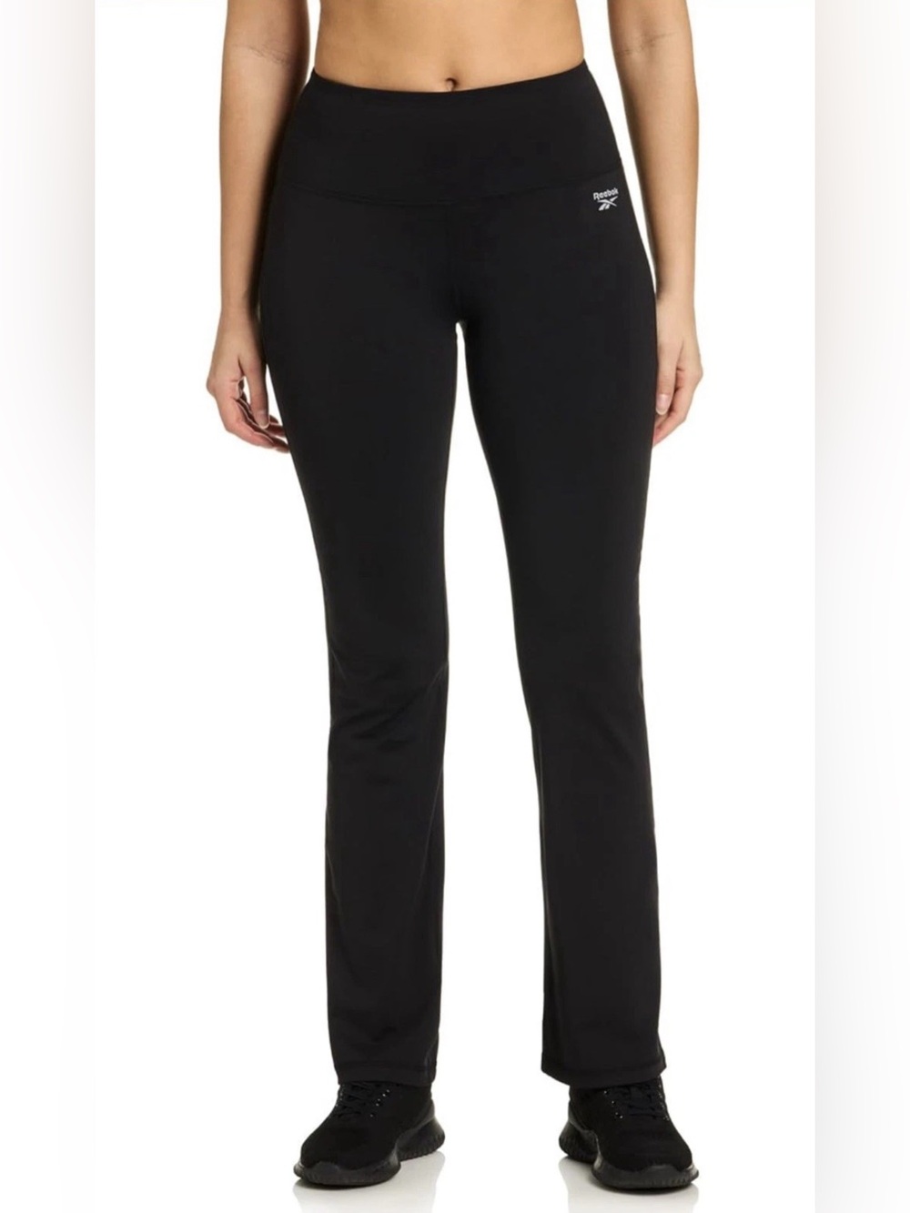 Reebok Women's Black Flare-Leg Athletic Jeans